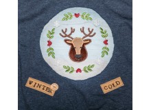 Stickdatei - Herz Kranz Weihnachten Rentier